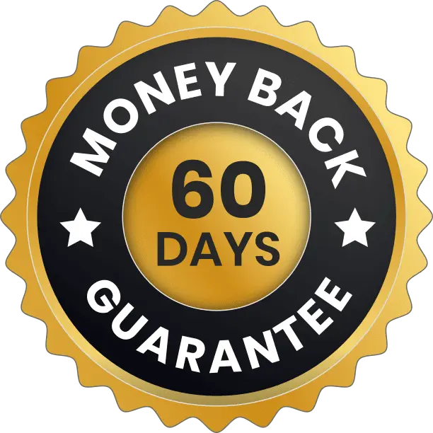 Kinzeno 60 day money back guarantee badge