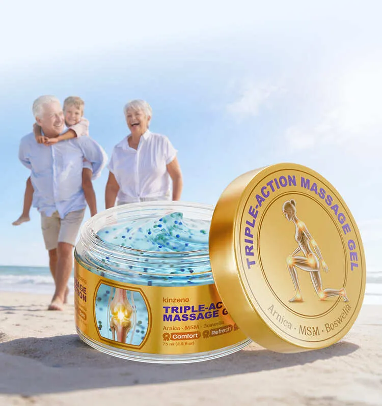 Kinzeno® drug-free triple-action massage gel for joint and muscle pain relief